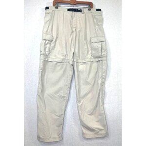 REI Men's Beige Lightweight Nylon Convertible Large x32 Cargo Pants